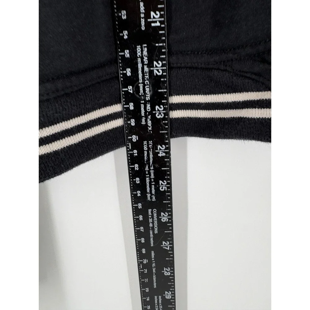 Nike Black Bomber Jacket Athletic Style Varsity Stripe‎ Full Zip Women's XL